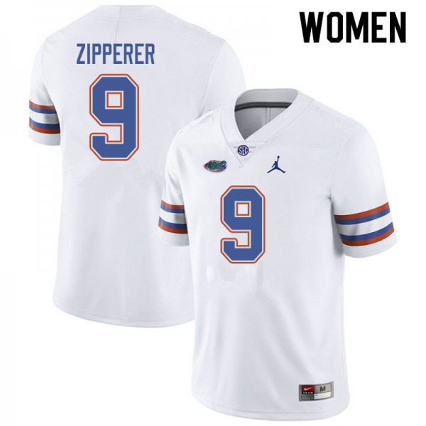 Jordan Brand Women #9 Keon Zipperer Florida Gators College Football Jerseys White